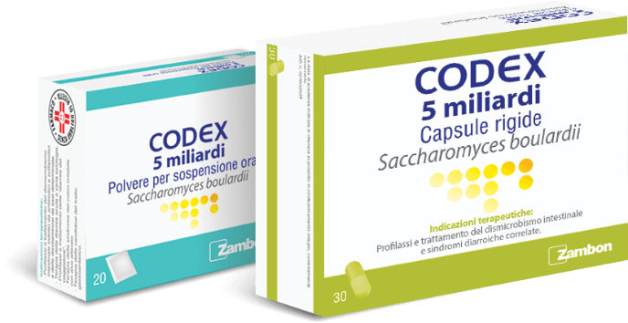 Confezioni con indicazioni d'uso di Codex